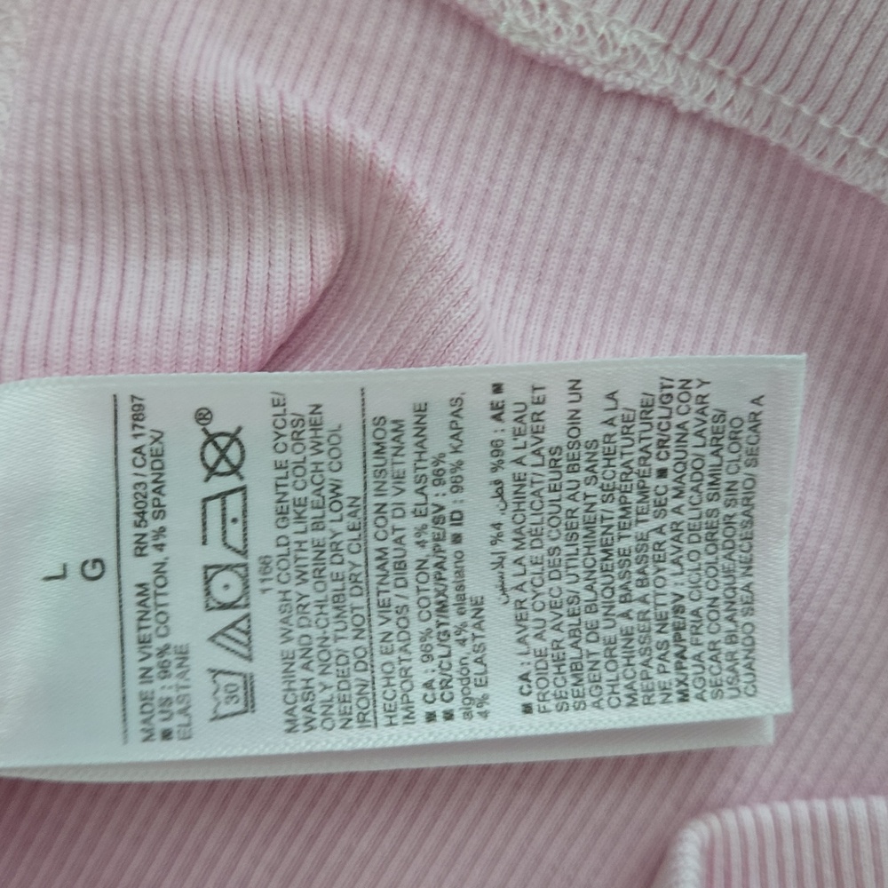 Old Navy Light Pink Ribbed Dress Stretch Large - Picture 4 of 4